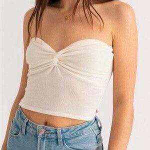 NWT Le lis light blue tube top xs
